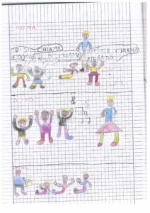 disegni di bambini che fanno biomusica