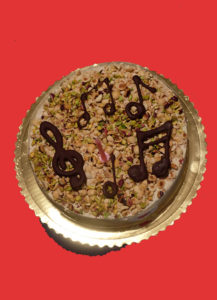 torta con note musicali