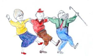 disegno di vecchi che ballano